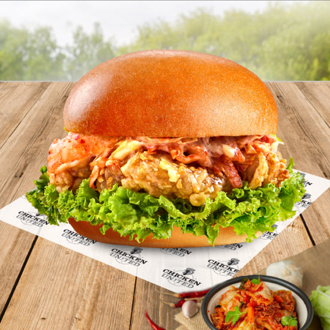 Honey Garlic Kimchi Chicken Burger